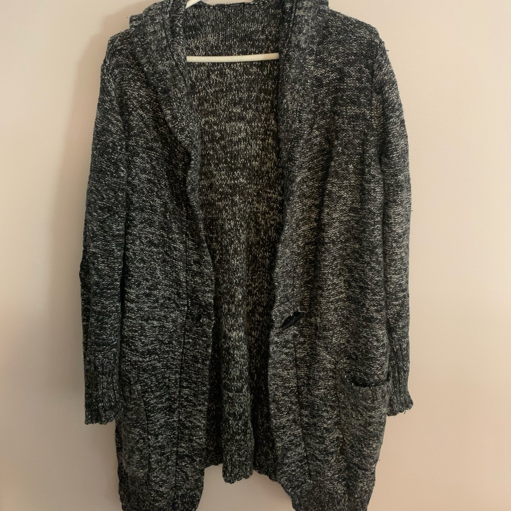 Long button close cardigan
